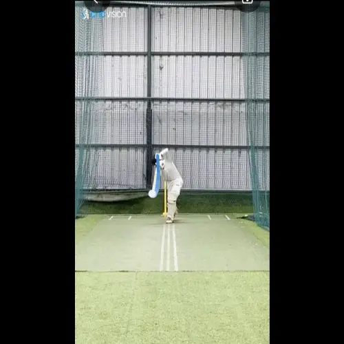 AI Cricket Coaching app showing bat swing path analysis for real-time cricket coaching feedback, performance improvement, and AI-powered analytics.
