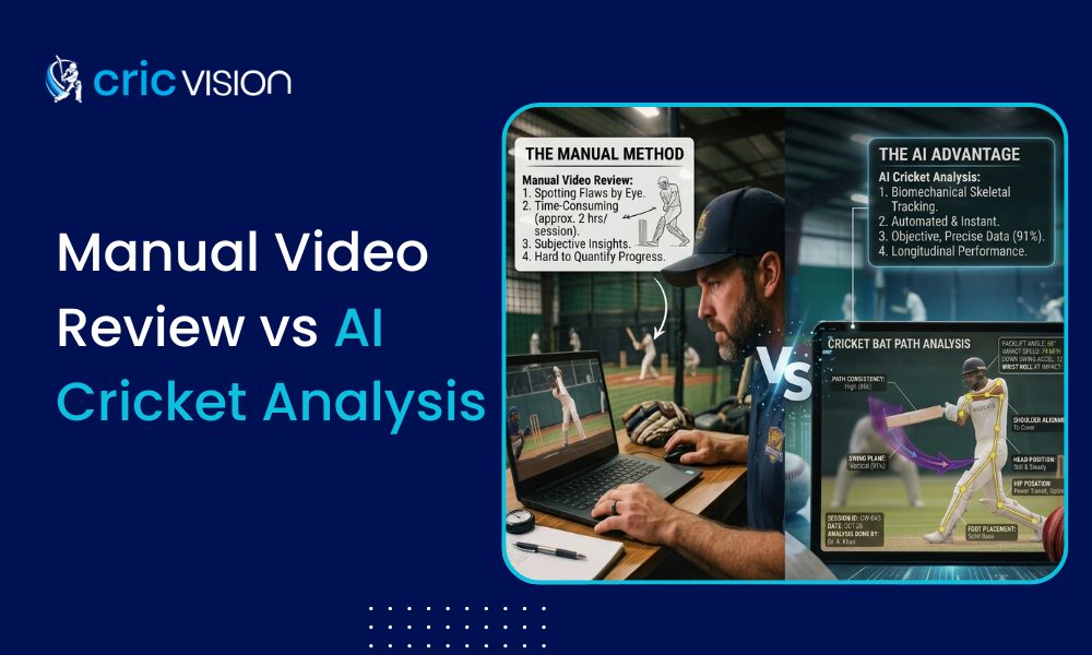 AI cricket video analysis vs manual