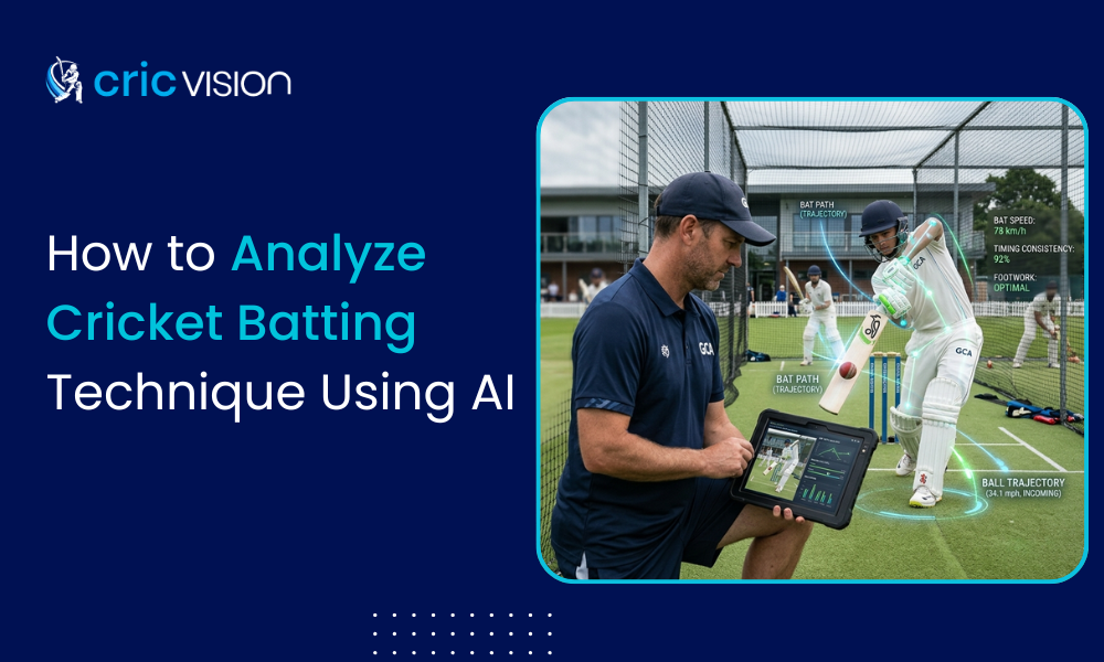 How to analyze cricket batting technique using AI stance, backlift, bat path & footwork. See how CricVision turns practice footage into pro-level feedback.