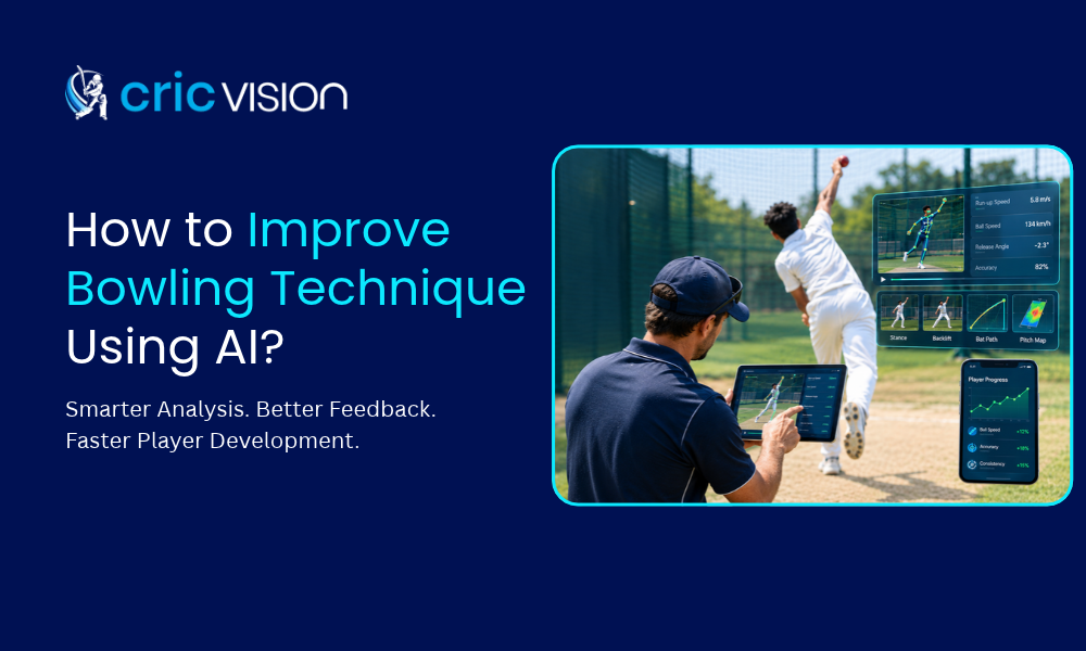 How AI video analysis helps cricket coaches improve bowling technique, analyze performance, track player progress, and deliver better feedback.